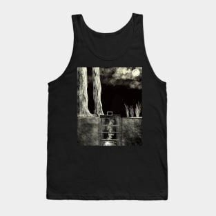 Ladder in the Forest (black/white) Tank Top